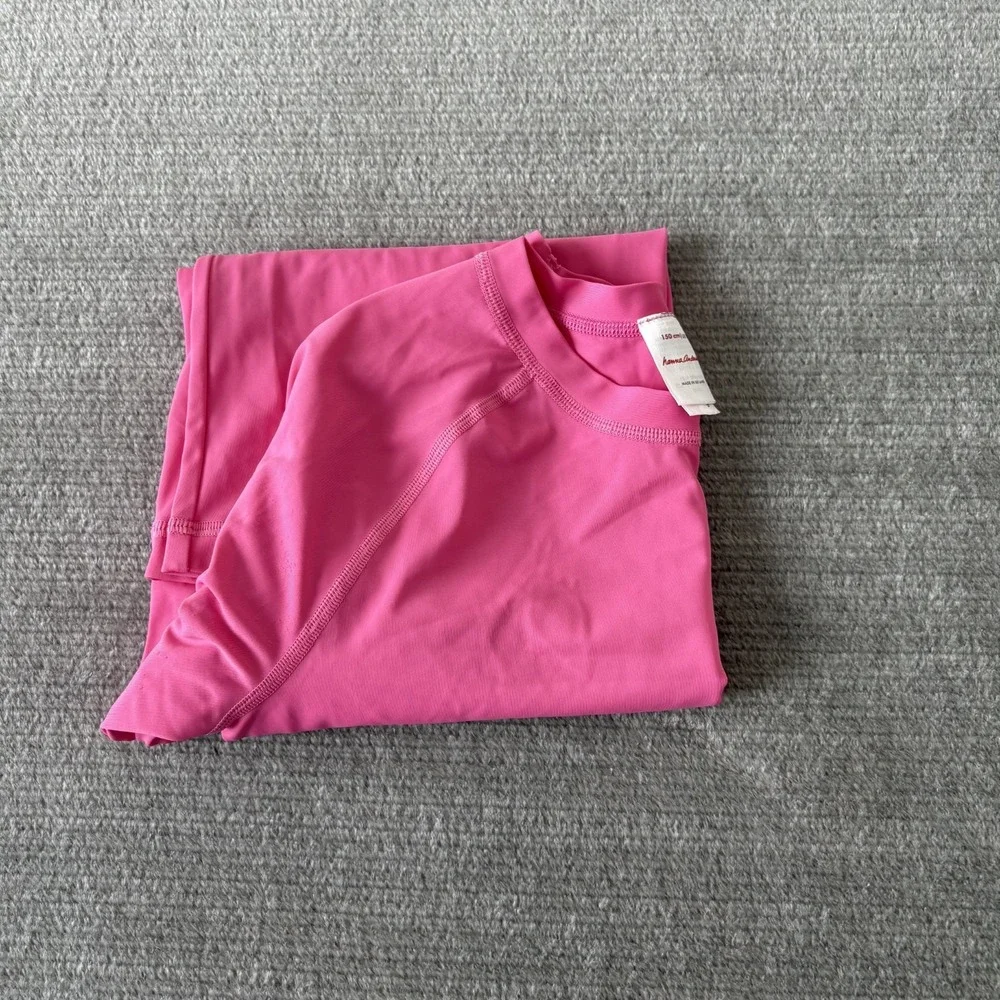 Hanna Andersson Rash Guard Swim Tee Shirt Top Girls 12 Sun Shirt Long Sleeve